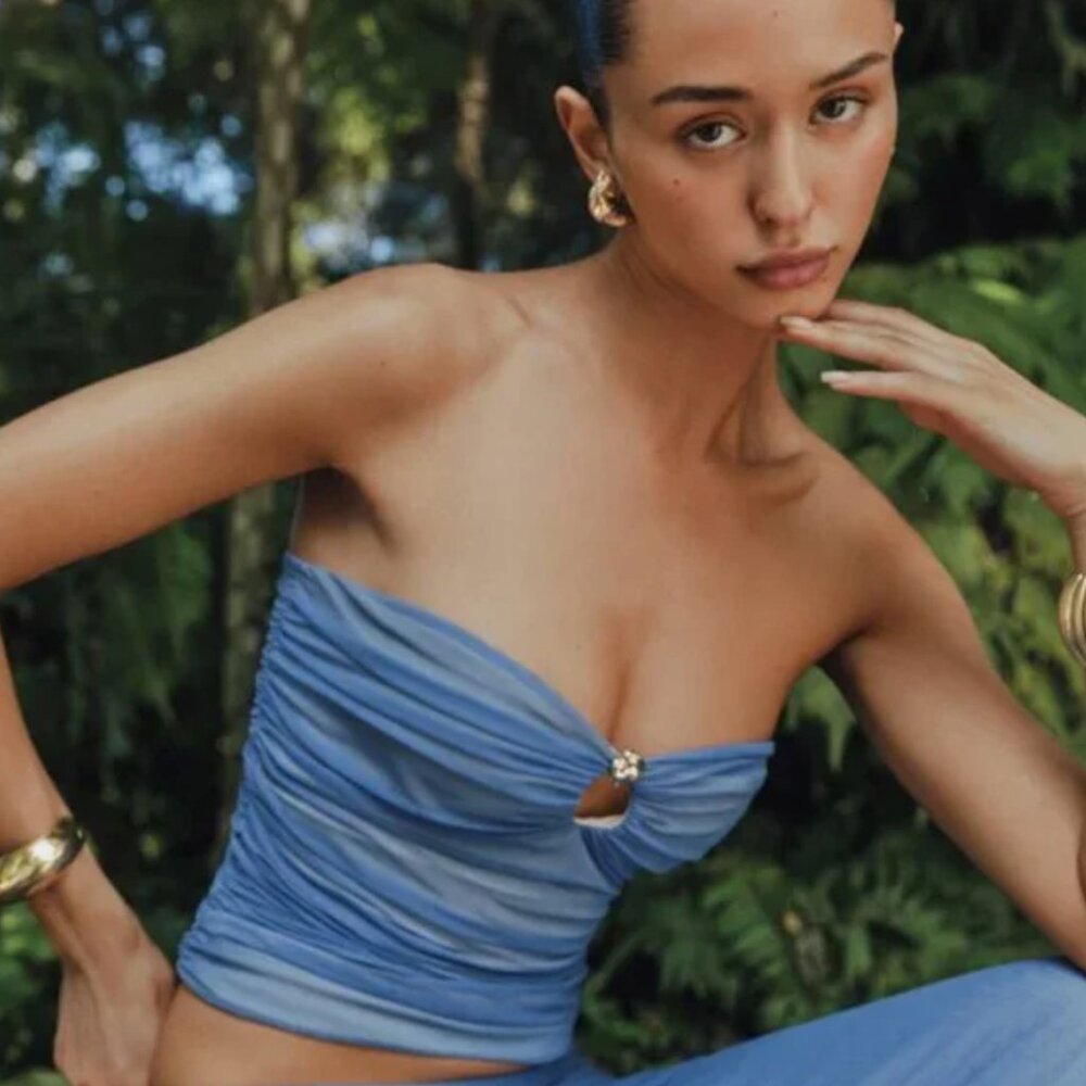 NWT Reformation knit TOP ONLY size XS - Blue